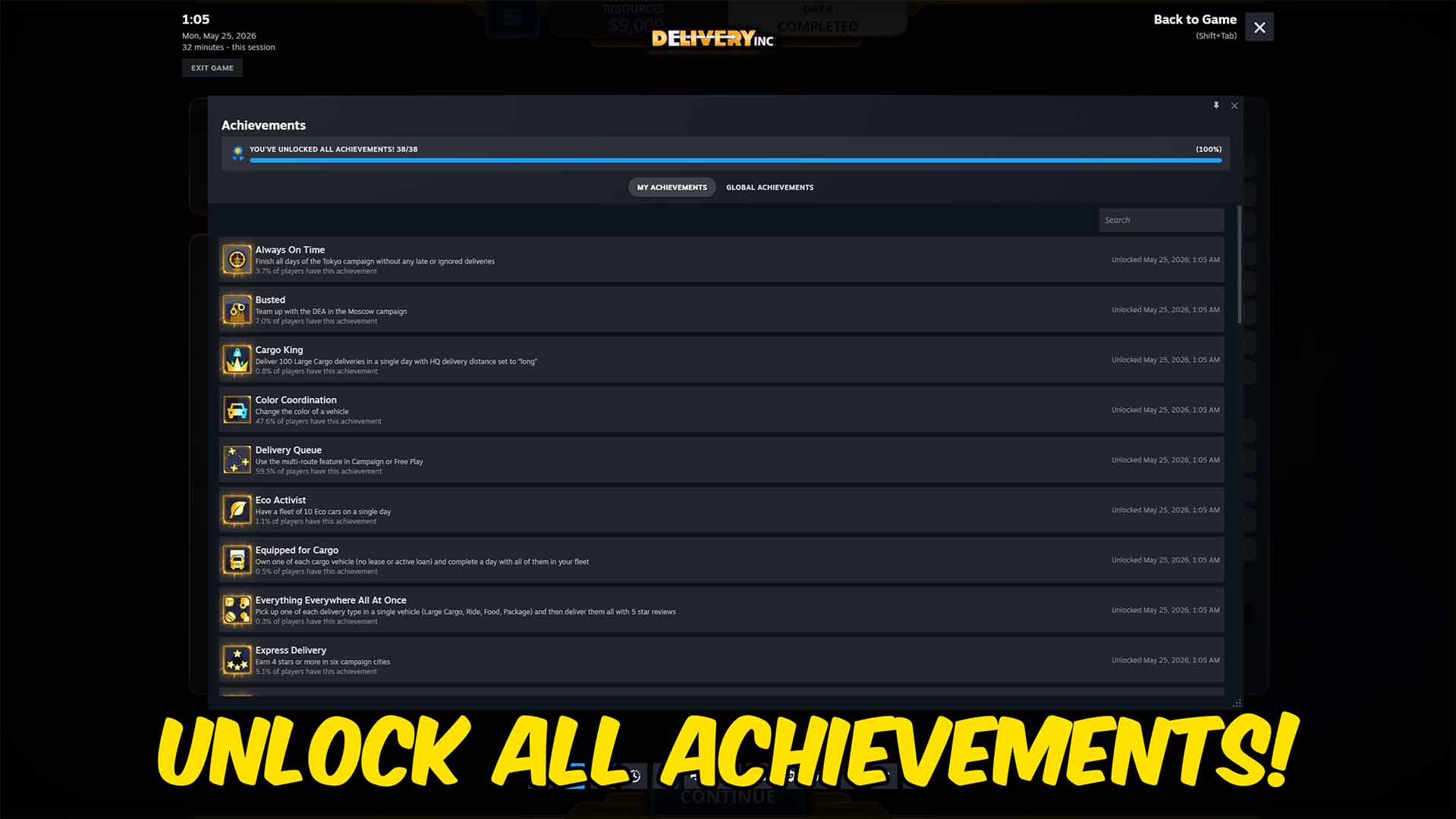 Delivery INC — Achievement Unlocker (screenshot 2)